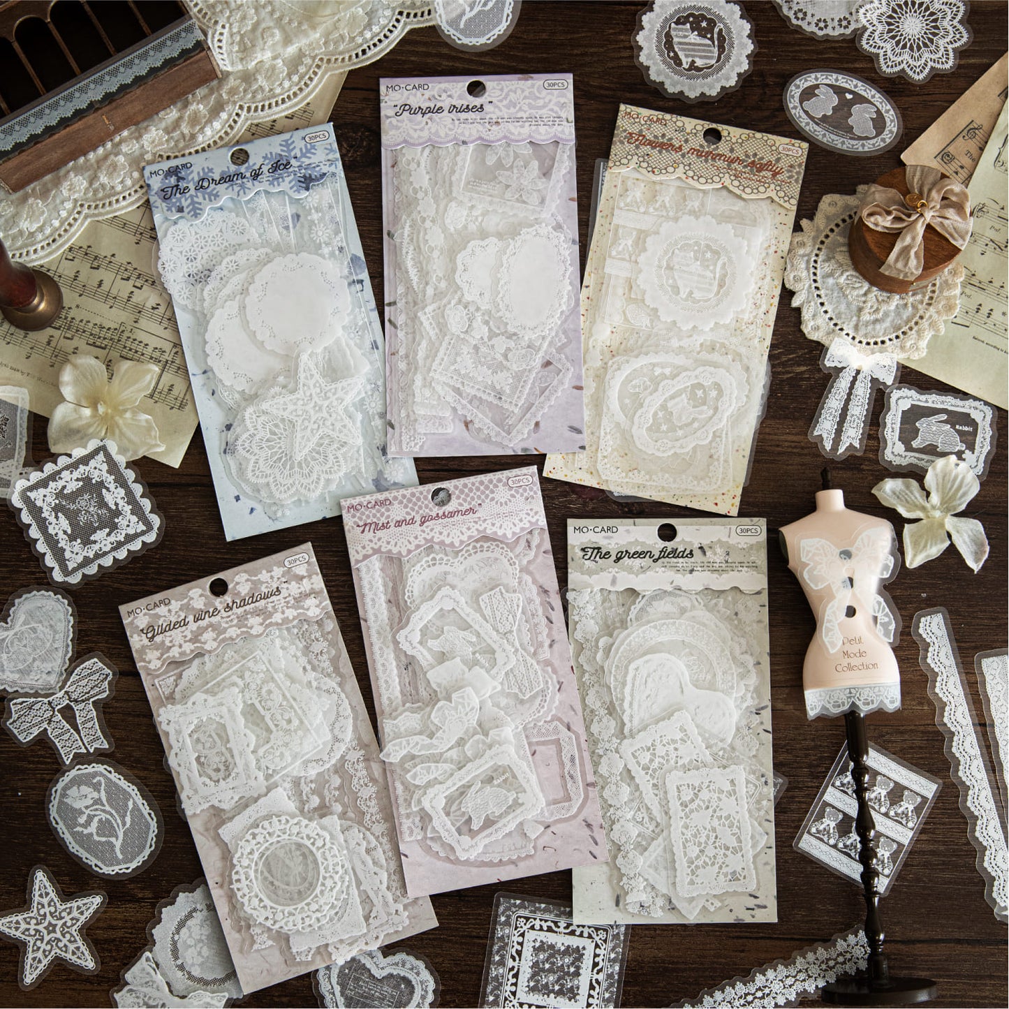 Lace Series PET Sticker Pack