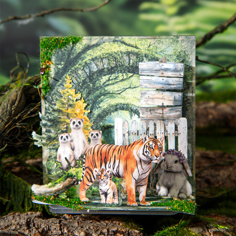 100PCS Jungle Adventure Scrapbook Sticker Set
