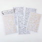 4PCS Retro Gold Foil Stickers