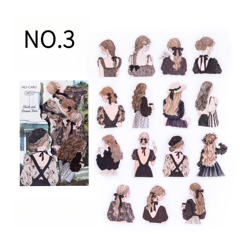 Backview Characters Sticker Pack