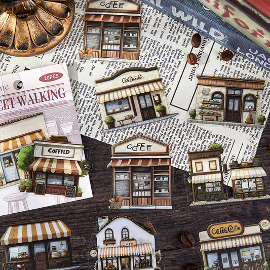 20PCS Street Corner Theme Stickers