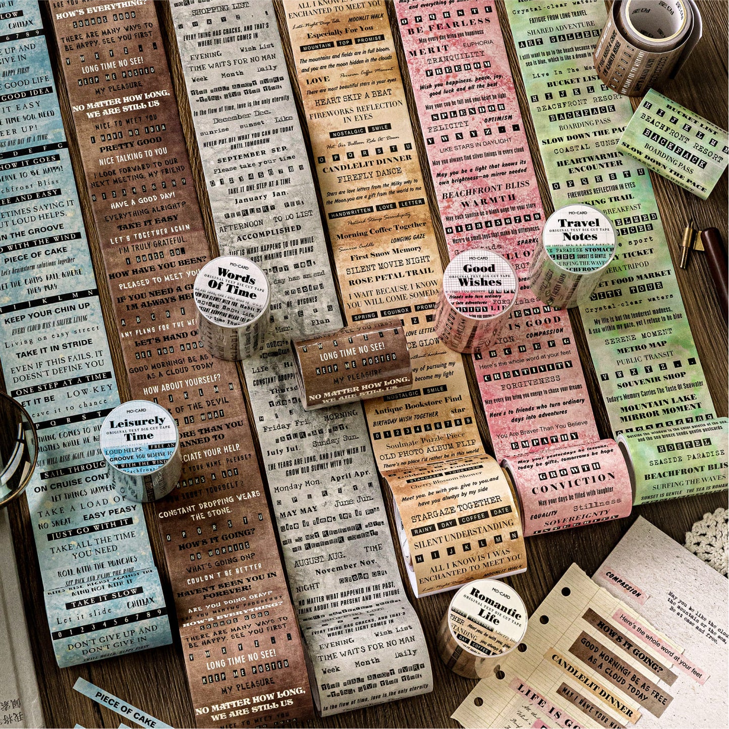 Typography Die-Cut Washi Tape