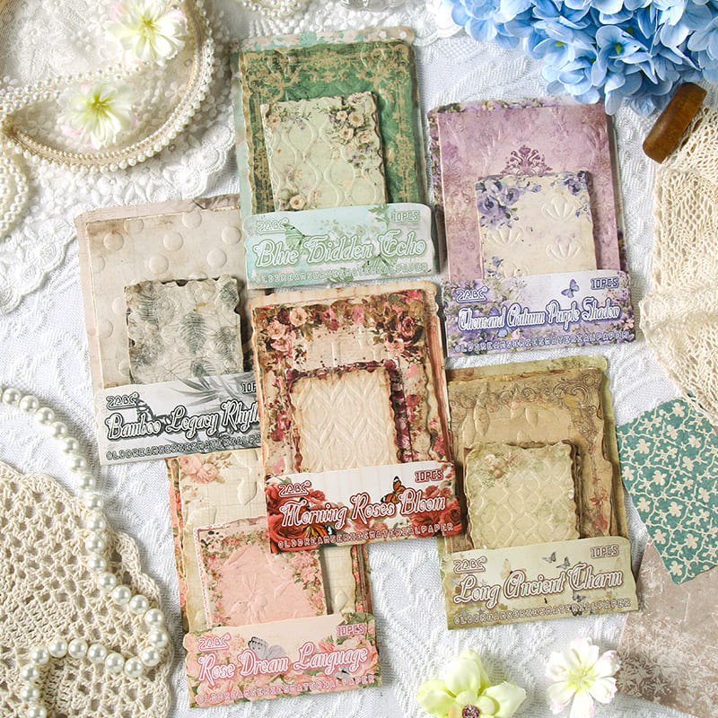 Flower Theme Relief  Scrapbook Paper