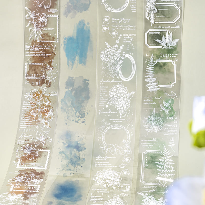 2-Pack Floral Marble PET Tape Set