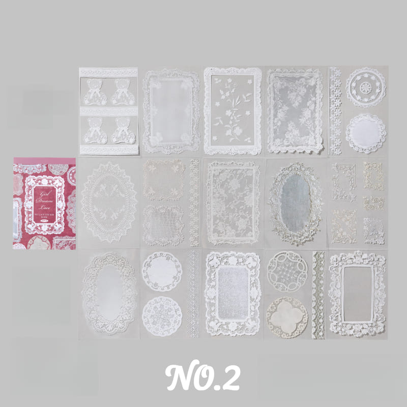 PET Lace Sticker Book