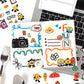 Whimsical Doodle Sticker Set