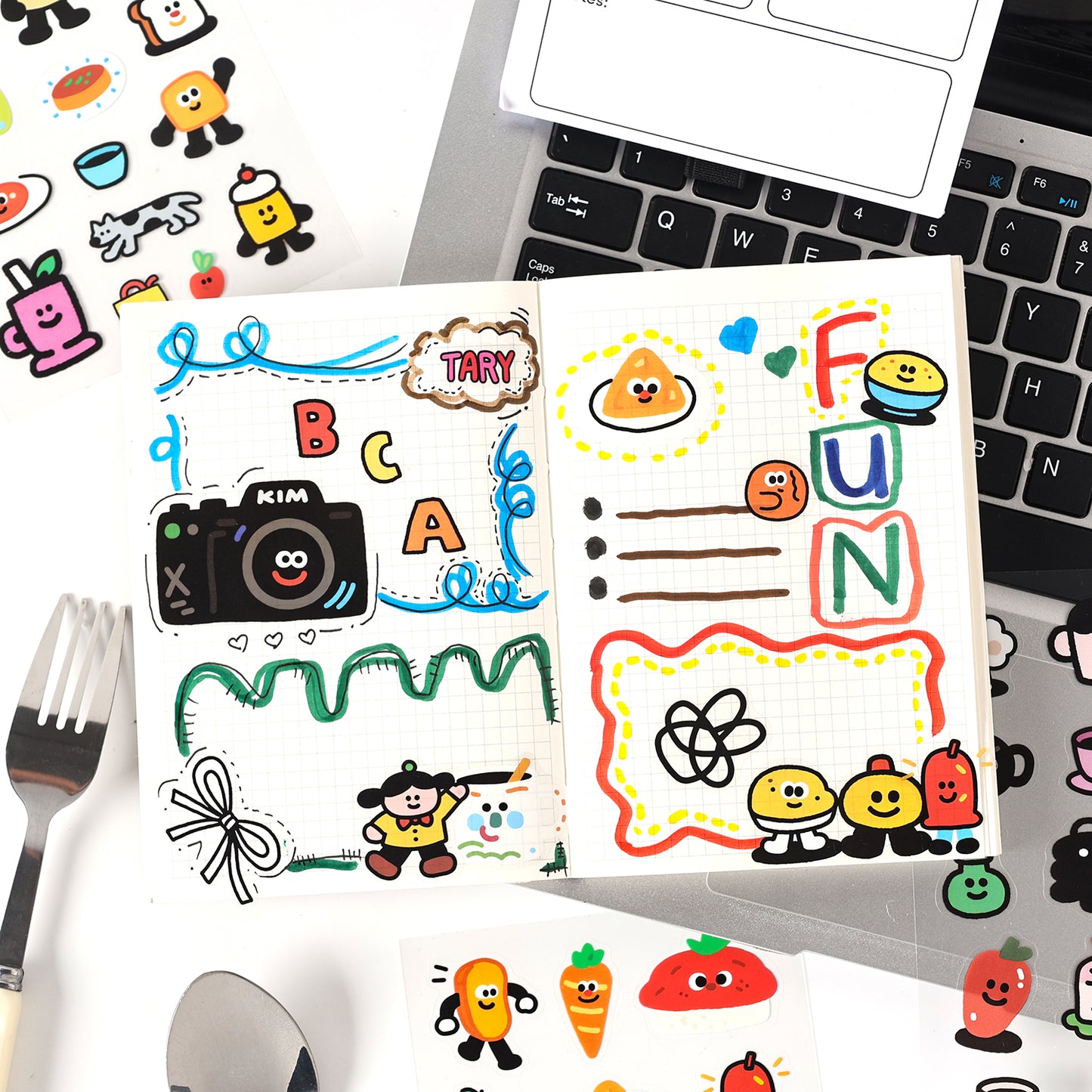 Whimsical Doodle Sticker Set