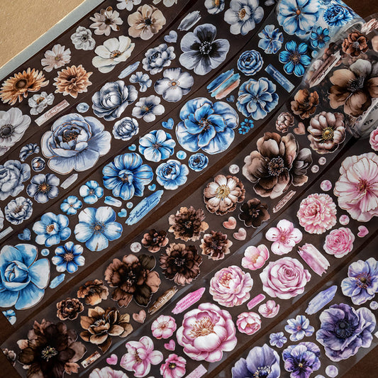 Flower Die-Cut Decorative PET Tape