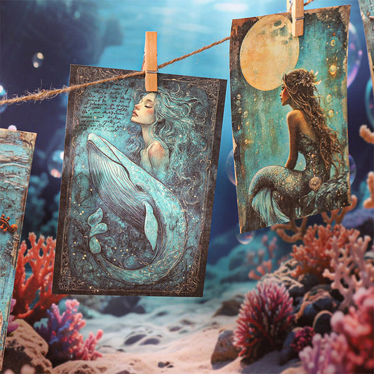 Mermaid Theme  Scrapbook Paper
