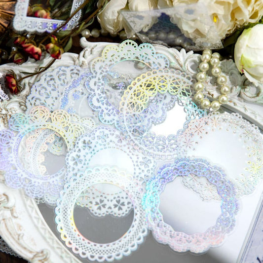 Lace Gold Foil Stickers