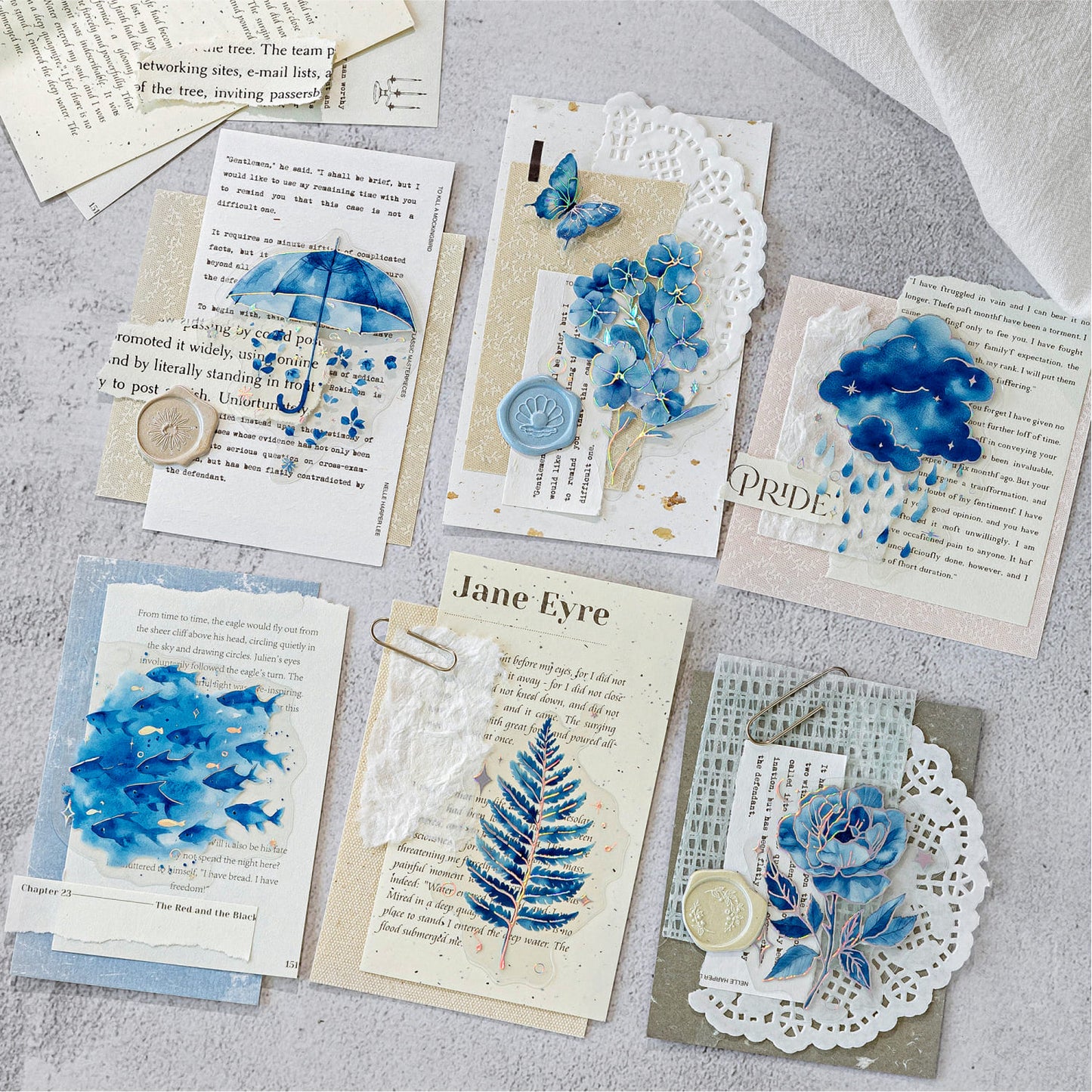 Blue Dreamy Themed Stickers Pack