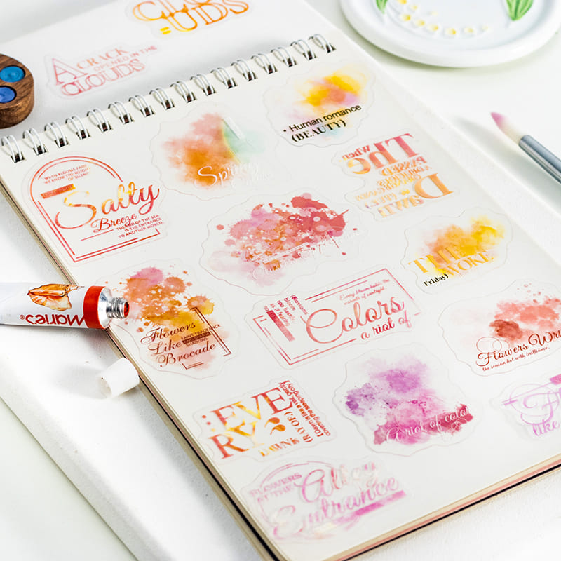 Watercolor Marble PET Stickers