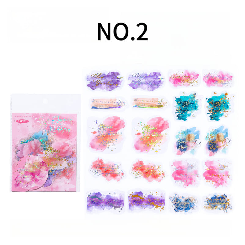 Watercolor Holographic Stickers