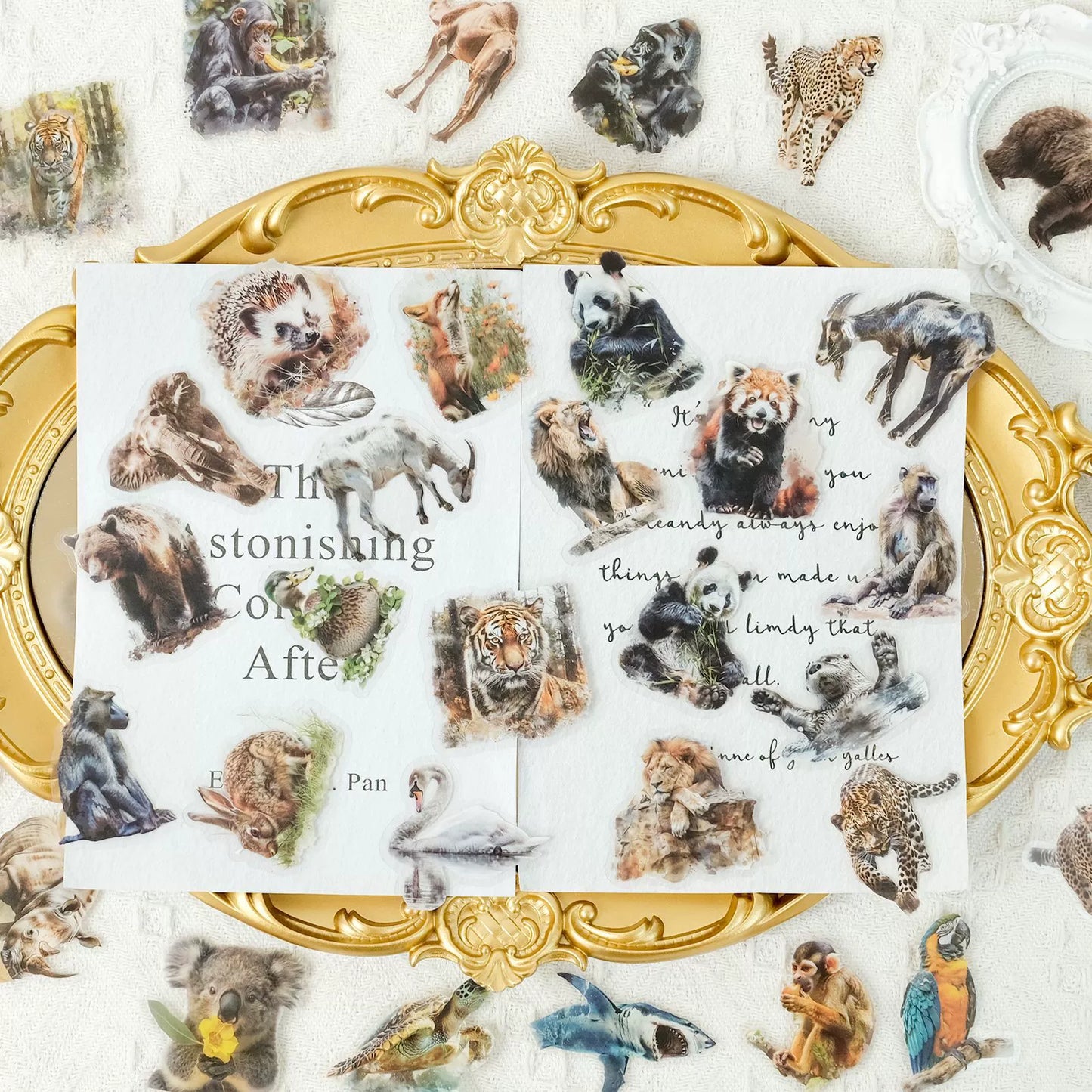 Animal stickers for planners and scrapbooks
