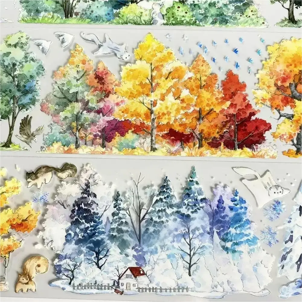 One Cycle Trees Through the Seasons PET Tape