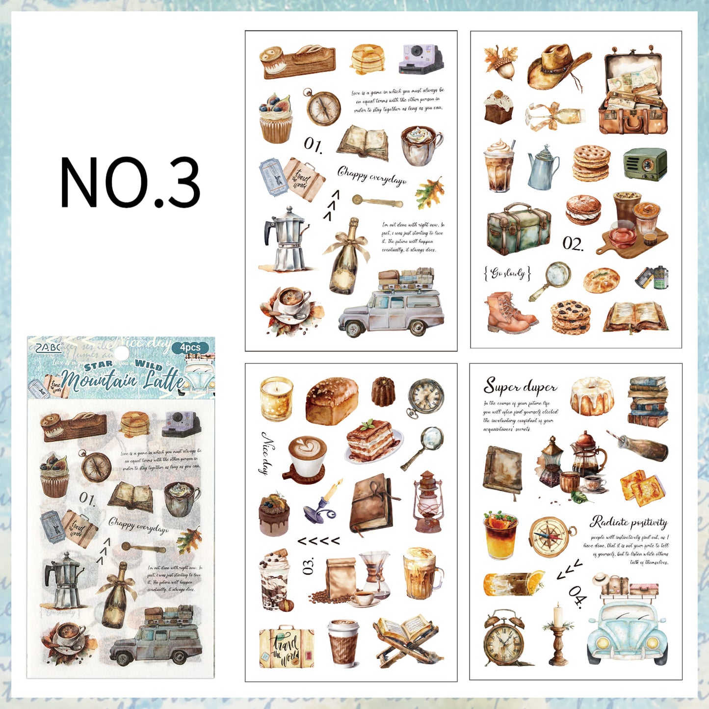 Camping Food Sticker Pack