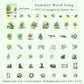 50PCS Seasonal Trees Sticker Pack