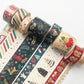 Foil Print Christmas Washi Tapes - 8 Rolls Set