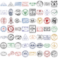 60PCS Vintage Postage Stamps Stickers
