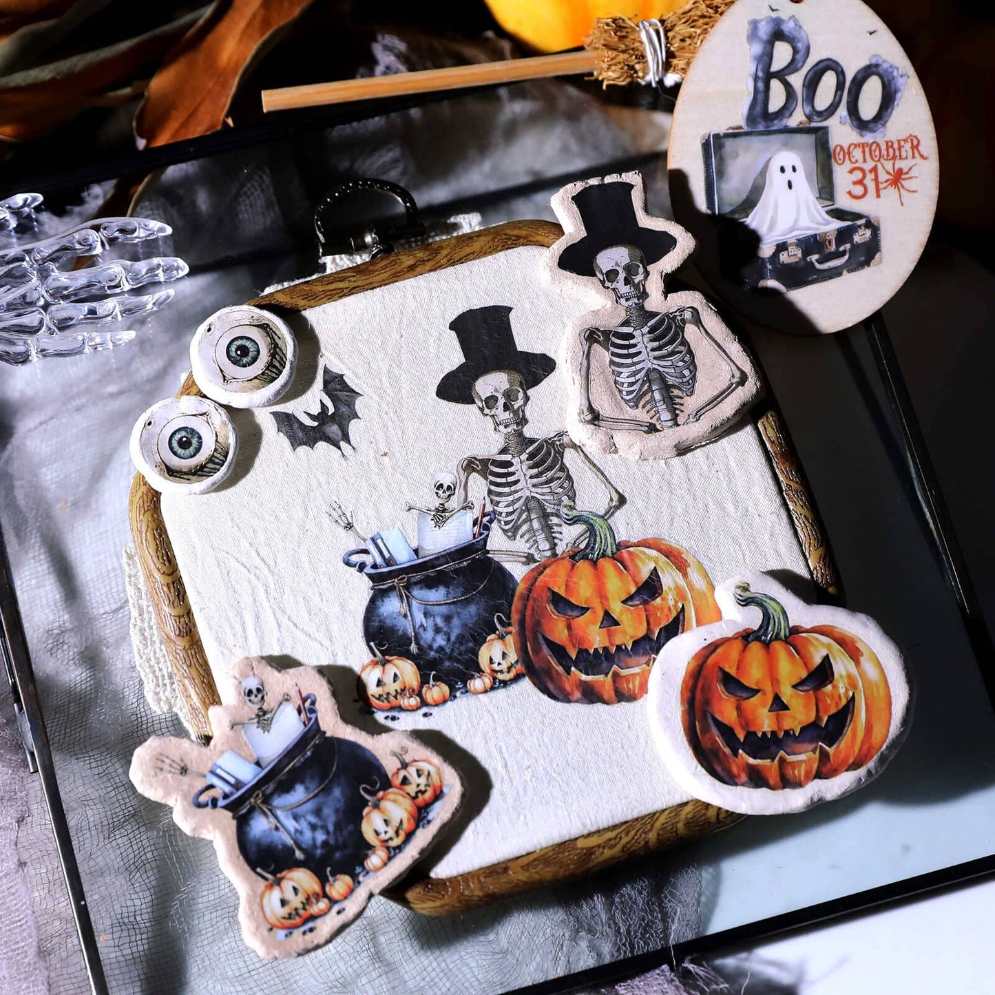 3PCS Halloween Transfer Stickers