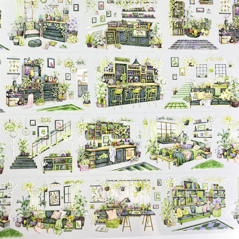 One Cycle Home Greenery Layout PET Tape