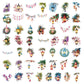 Close-up of lantern theme journal stickers pack