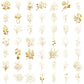 50PCS Golden Plants Stickers