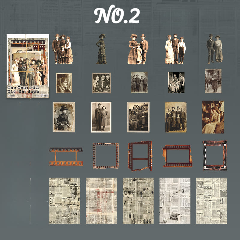 Vintage Time Theme Sticker Pack