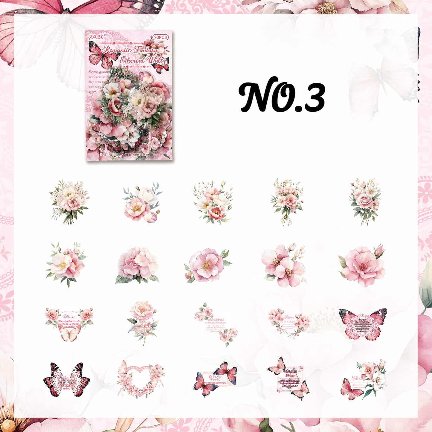 Vintage Floral Sticker Pack