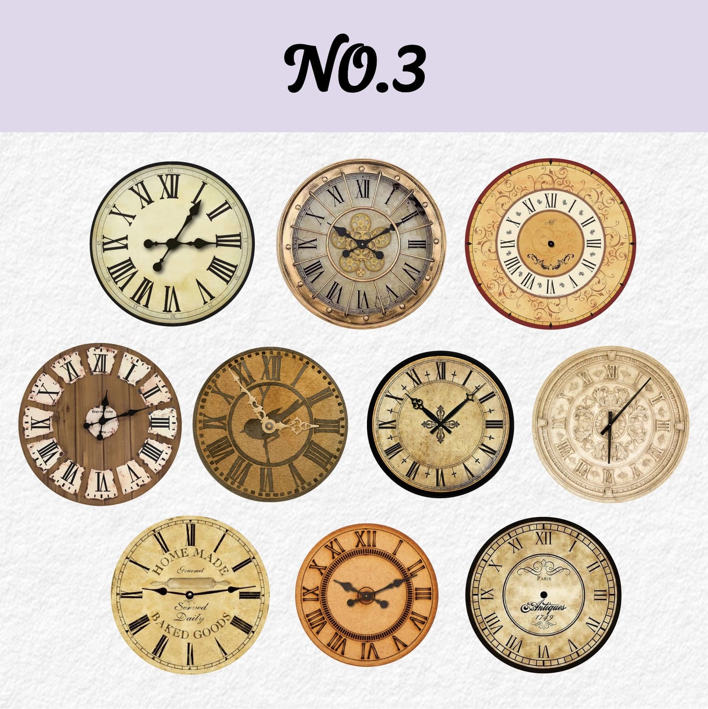 Vintage Clock Theme Stickers
