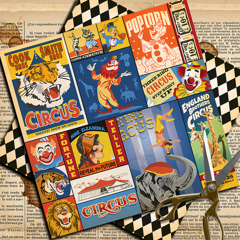 Storybook Circus Scrapbook Paper