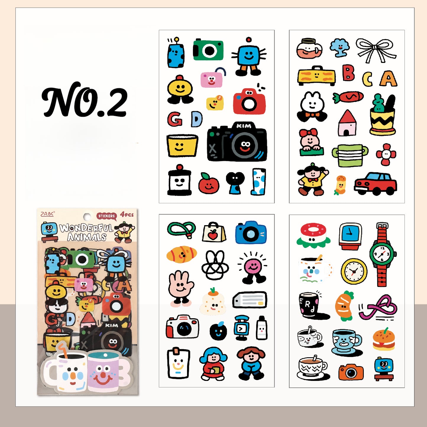 Whimsical Doodle Sticker Set