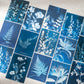 Blue Botanical Scrapbook Paper Pack
