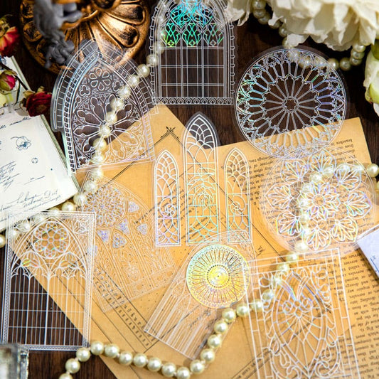 Lace Gold Foil Stickers