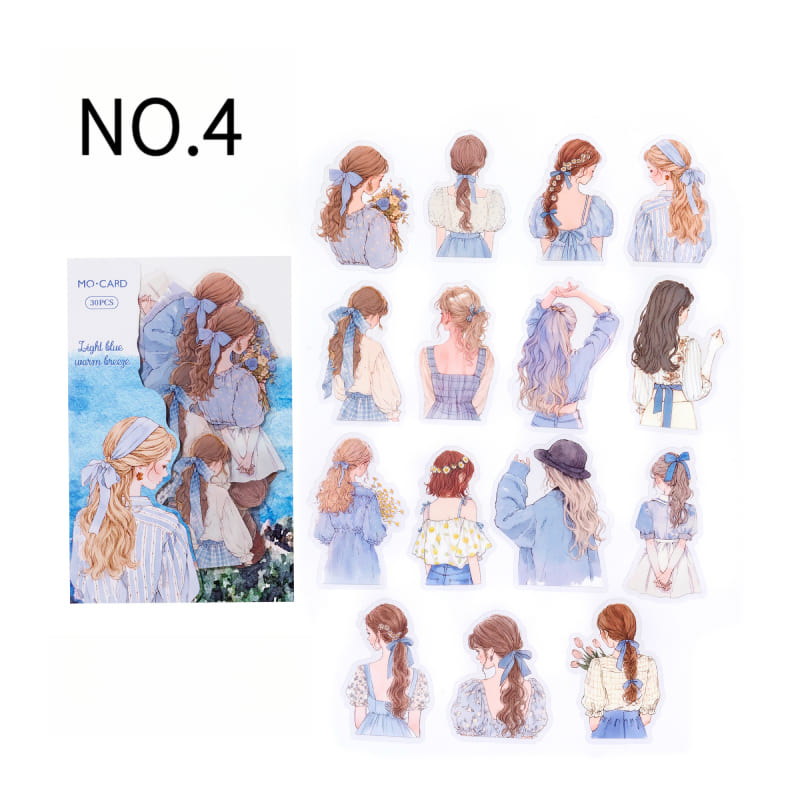 Backview Characters Sticker Pack