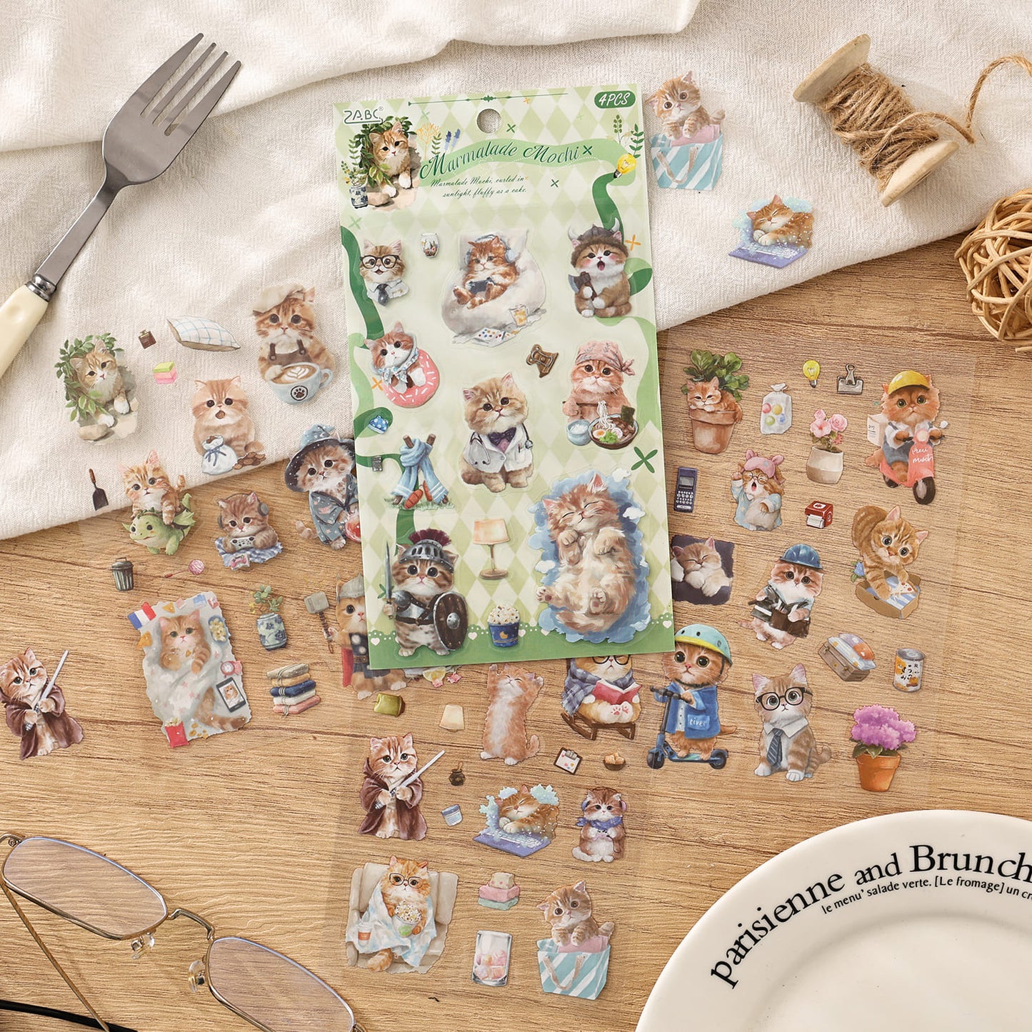 Cartoon Puppy & Kitten Sticker