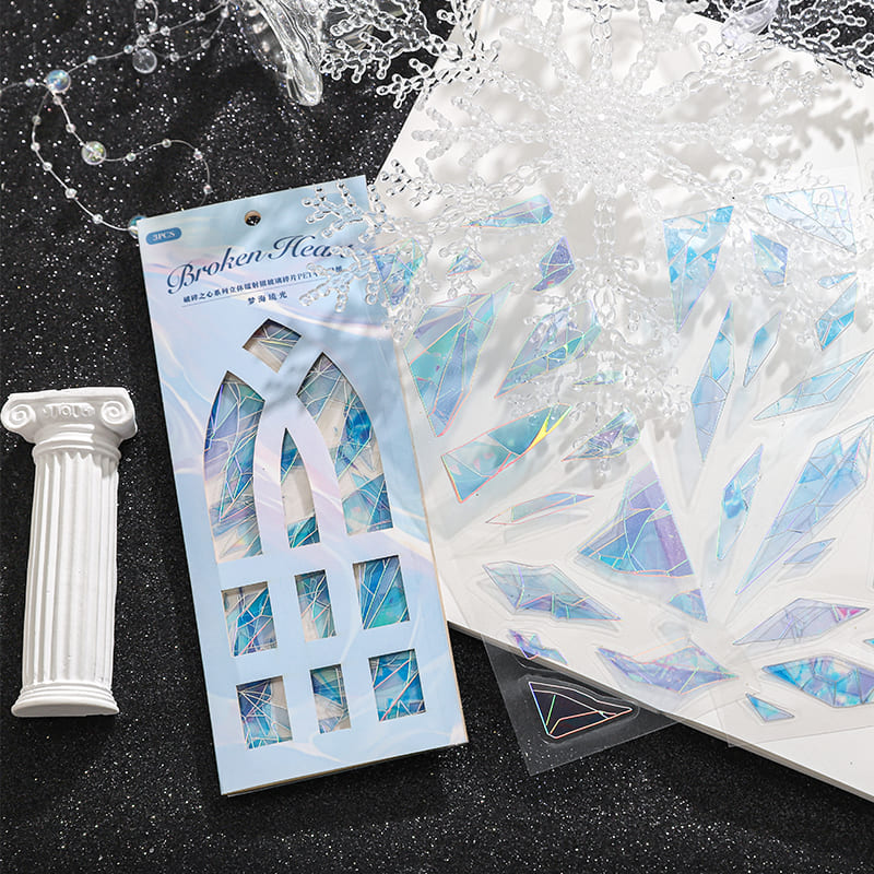 Glass Fragments PET Stickers