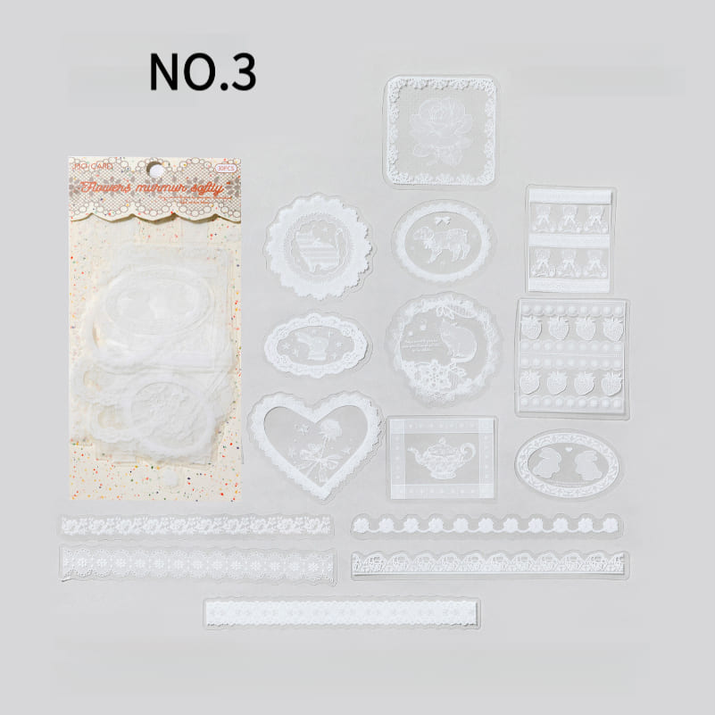 Lace Series PET Sticker Pack