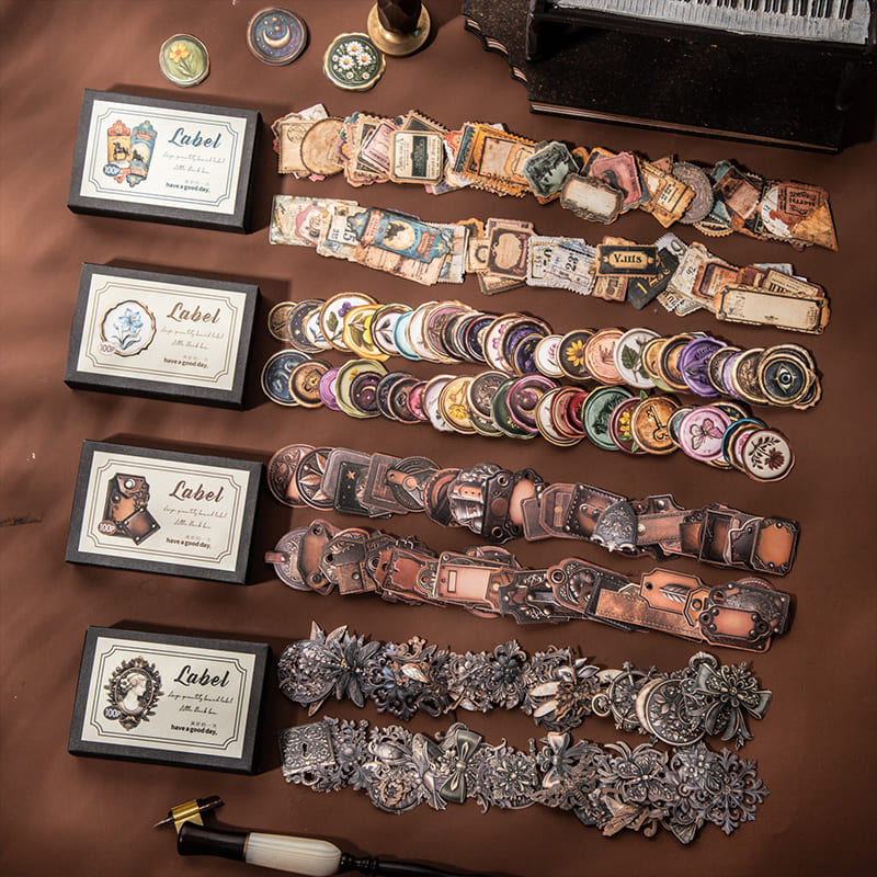 100PCS The Mystery Box Sticker Collection