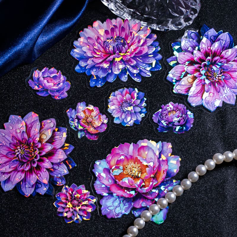Iridescent Floral Stickers