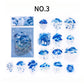 Blue dreamy planner sticker - rain design, for bullet journaling and crafts