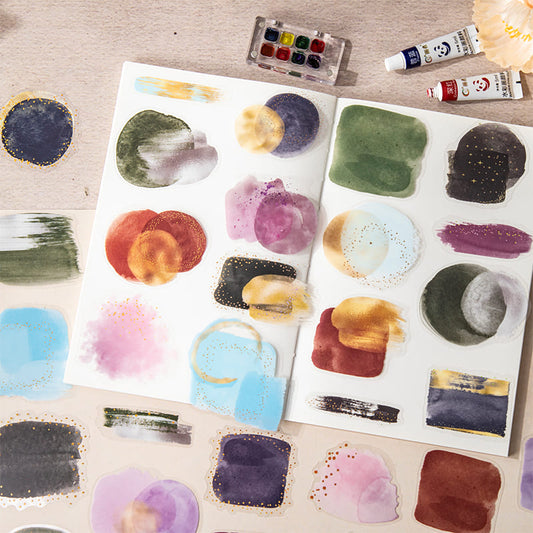 Watercolor Bleed PET Sticker