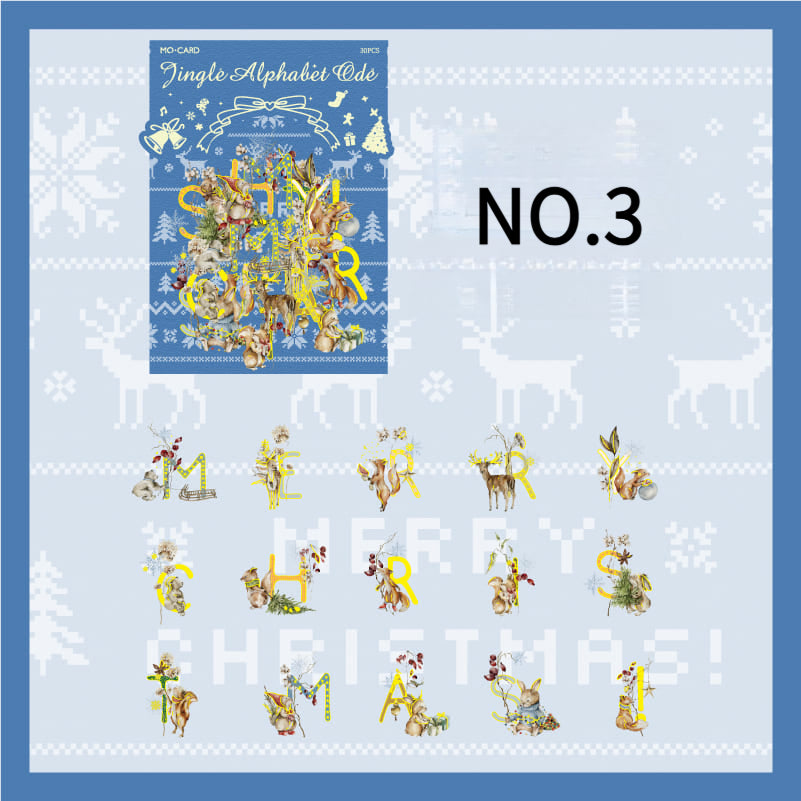 30PCS Christmas-themed Stickers