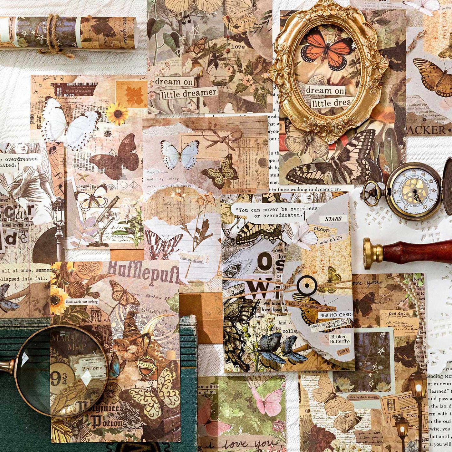 Collage Theme Scrapbook Paper
