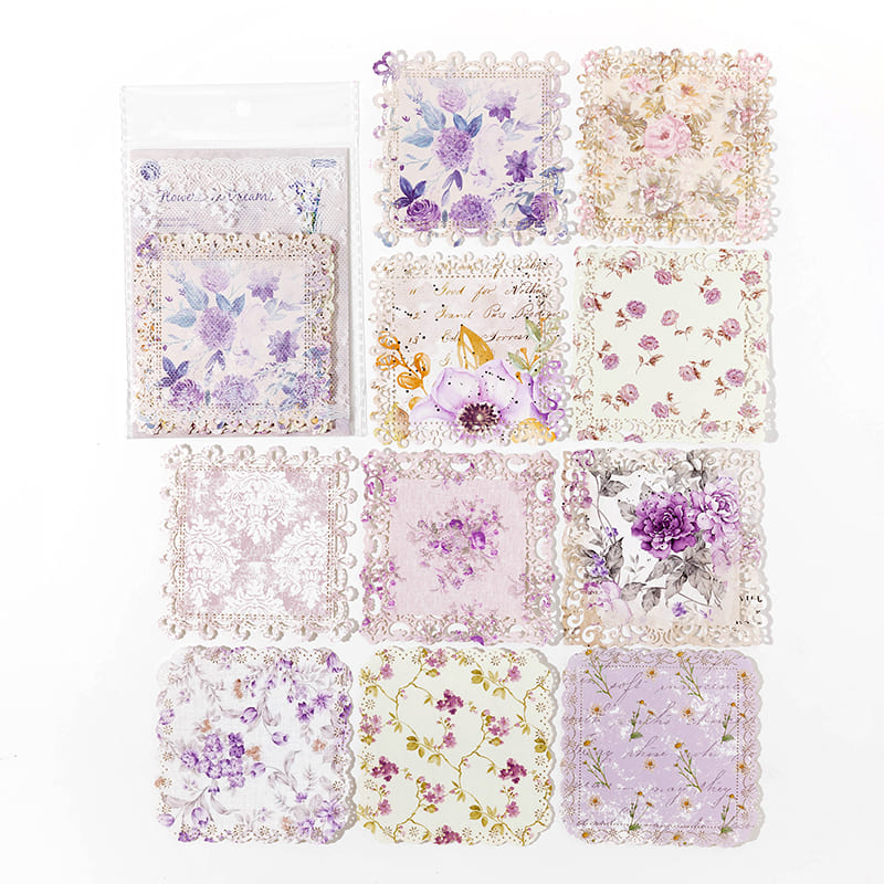 Hollow-Out Vintage Floral Paper