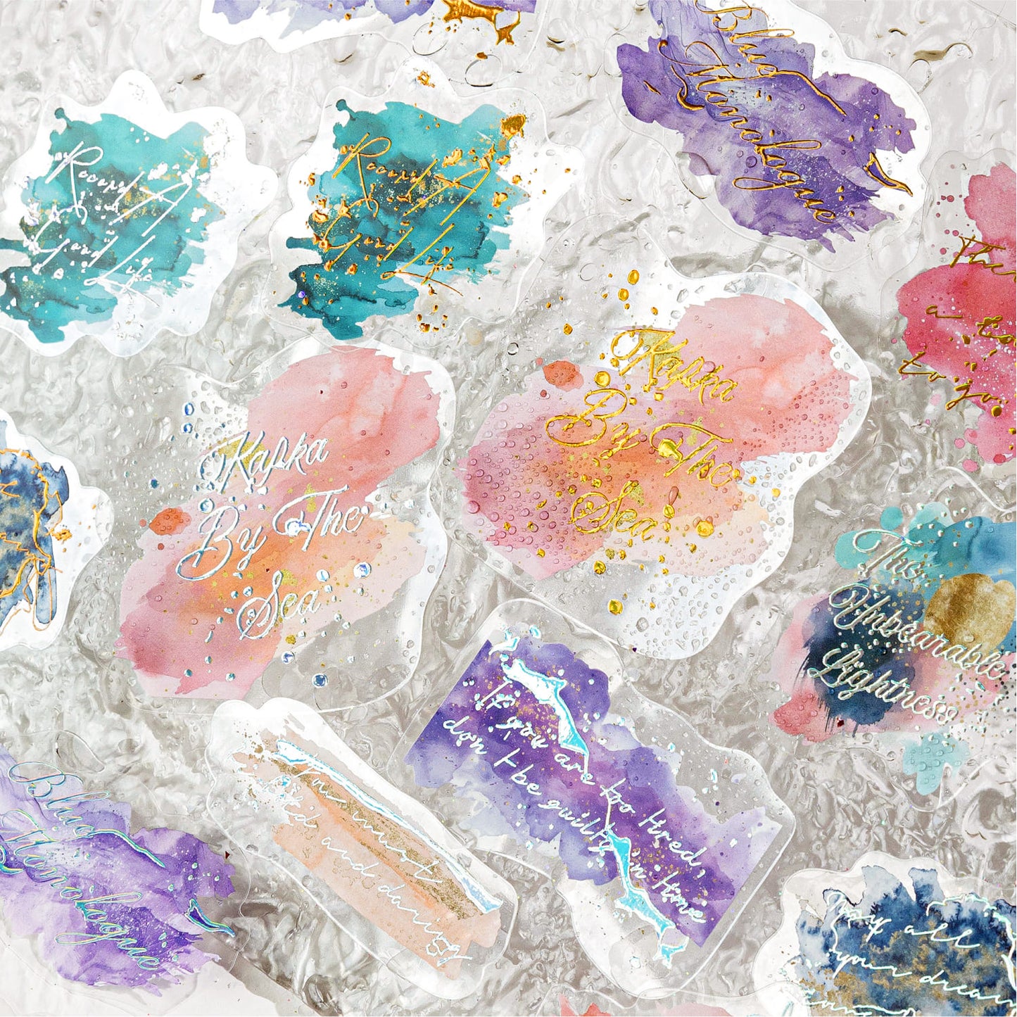 Watercolor Holographic Stickers