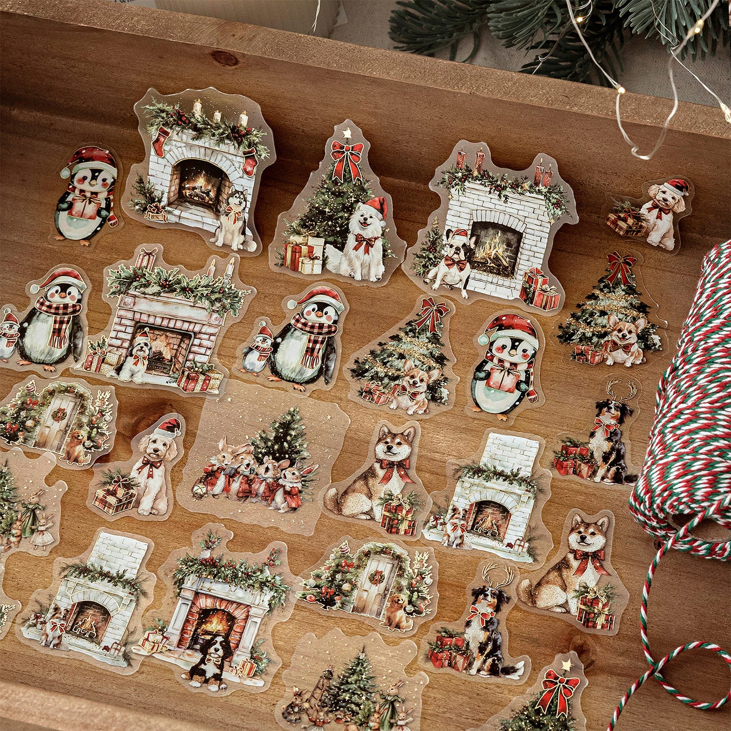 30PCS Christmas-themed Stickers