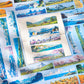 Transparent and elegant PET+Paper landscape stickers
