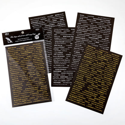 4PCS Retro Gold Foil Stickers