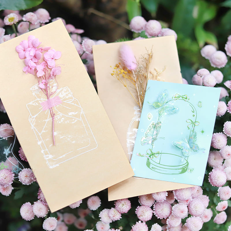 Decorative combination of bottle-themed stickers